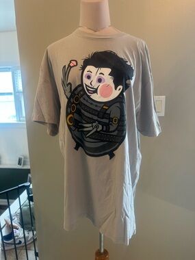 Johnny Cupcakes Logo Tee in Cream with Black Print